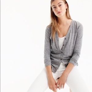 Long sleeve cotton cardigan slub cotton